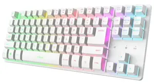 Беспроводная клавиатура Trust GXT831 Thado TKL, USB, раскладка US, белая