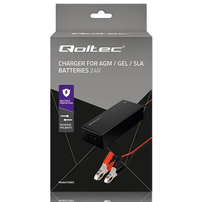 Qoltec 52665 akumulatoru lādētājs 24V 2A 48W Photo 7