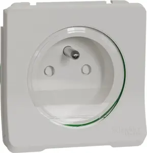 Schneider Electric Mureva Styl 2P+PE kontaktligzdas mehānisms, bezskrūvju spailes, IP55, balts