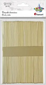 Titanum Wooden Craft Sticks 10x160mm, 50 pieces