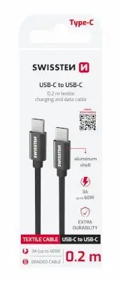 Кабель Swissten Textile USB-C на USB-C | Quick Charge 3.1 Photo 6