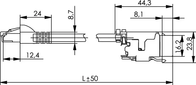 Сетевой кабель Telegärtner L00004A0128 Cat6a 7.5 м Photo 2