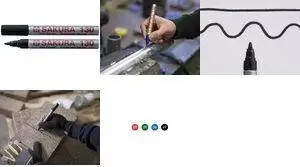Перманентный маркер Sakura Pen-touch 130, 1.2 мм, черный, волоконный наконечник, алюминиевый корпус