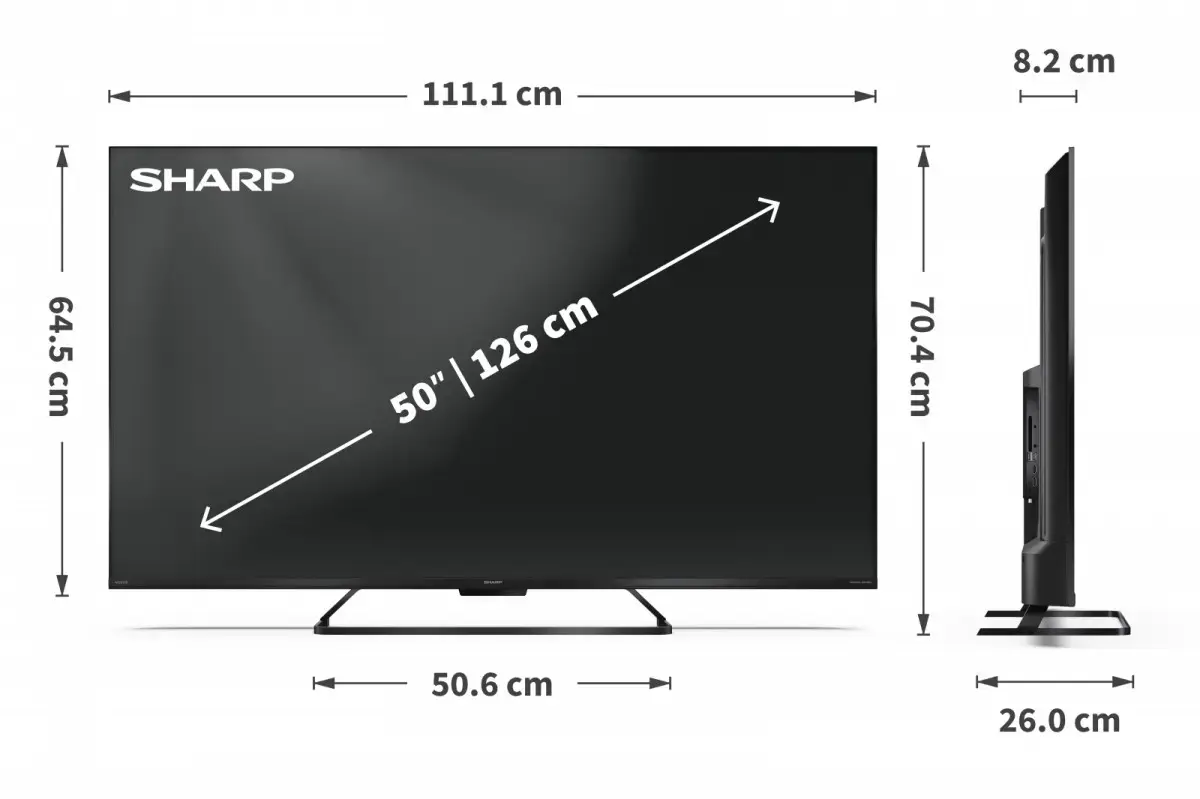 Sharp 50HR8465E 50 collu QLED televizors Photo 2