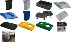 Rubbermaid Slim Jim pudeļu vāks, dzeltens, piemērots FG3540 un FG3541 tvertnēm