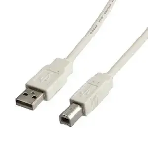 Secomp USB 2.0 A to B Cable, 0.8m, White