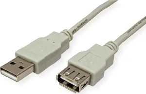Secomp USB 2.0 Extension Cable, Type A to A, Male to Female, Beige
