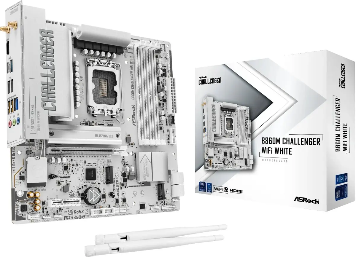 ASRock B860M Challenger WiFi White pamatplate