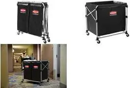 Rubbermaid X-Cart rezerves maiss saliekamiem ratiņiem, 300 litri, melns vinils