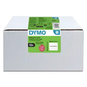 DYMO LabelWriter Multi-Purpose Labels, 54 mm x 70 mm, 3840 Labels