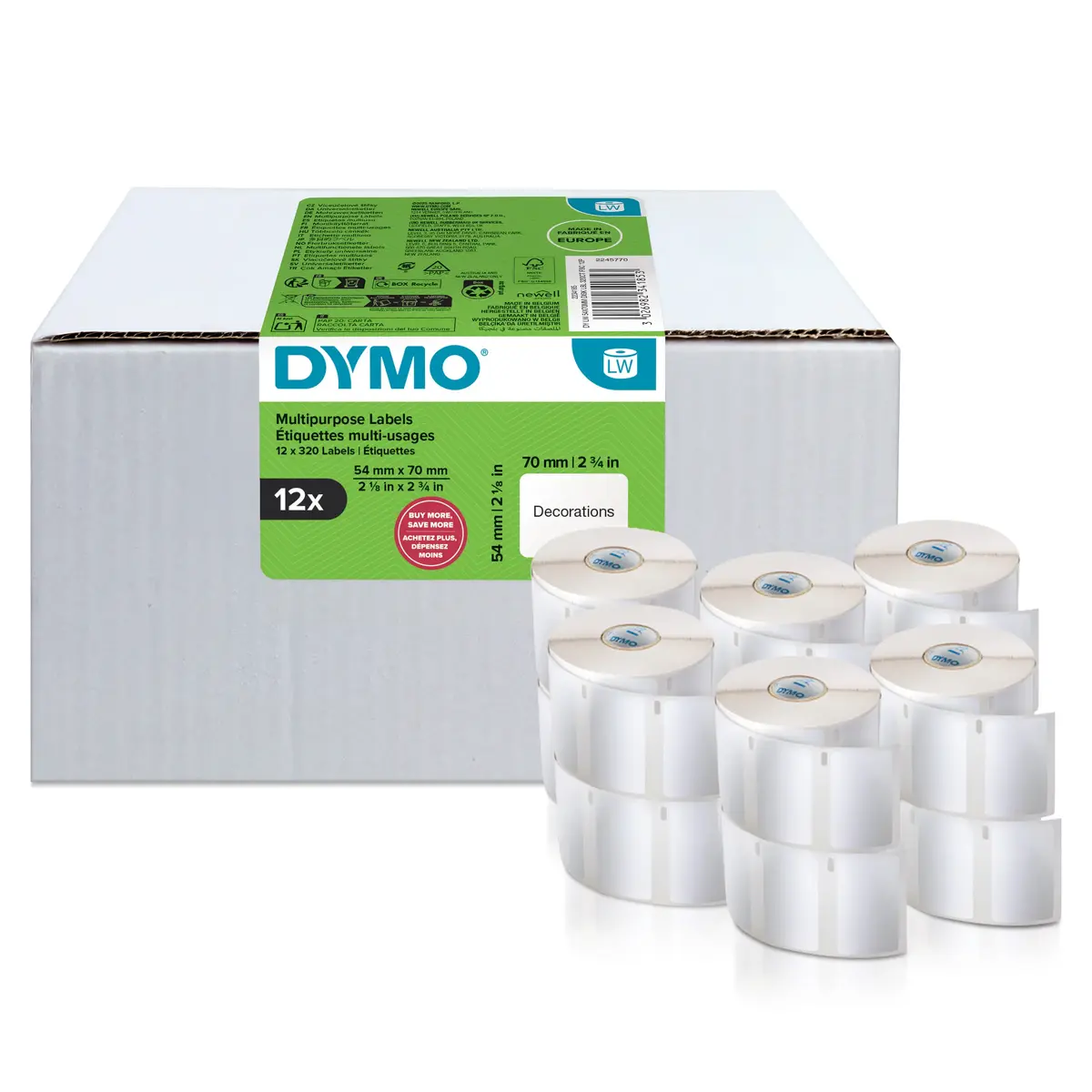 Универсальные этикетки DYMO LabelWriter 54x70 мм Photo 2