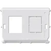 JUNG 54-2WE Wall Plate for Modular Jacks, White, Screwless Design