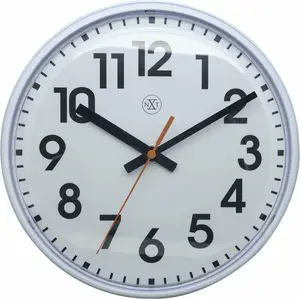 NeXtime Peter analogais sienas pulkstenis, apaļš, balts, 26 cm