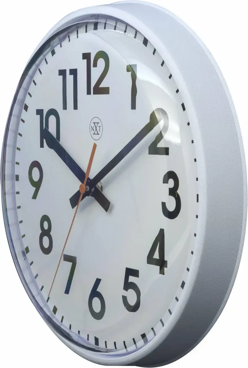 Аналоговые настенные часы NeXtime Peter - круглые, белые Photo 3