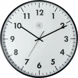 NeXtime New analogais sienas pulkstenis, apaļš, melnbalts