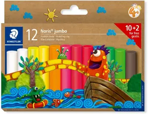 Staedtler Noris Jumbo modelēšanas masa, 12 krāsas