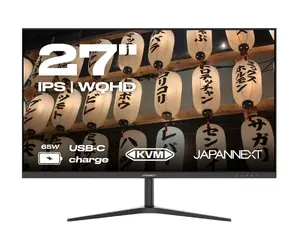 Монитор JAPANNEXT JN-IPS27WQHDR-C65W 27 дюймов, IPS, 2560 x 1440 WQHD, 5 мс, USB-хаб, черный