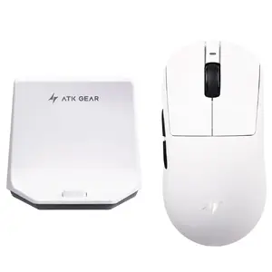 Bezvadu spēļu pele ATK Dragonfly A9 NB Ultra, balta