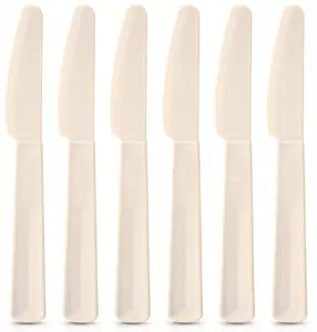 WMF Sandy Reusable Plastic Knives, 6-Piece Set, Cream