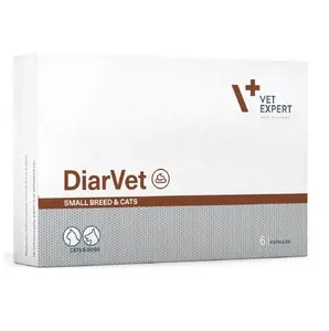 VETEXPERT Diarvet Small Breed and Cats Dietary Supplement, 6 Capsules