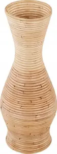Dekoratīvā rotangpalmas vāze Beliani TRINISA 50 cm dabīgā krāsā