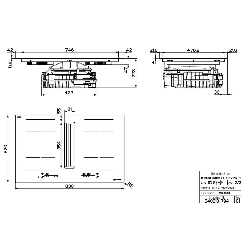 Индукционная варочная панель FABER GALILEO SHADOW F830 Photo 3