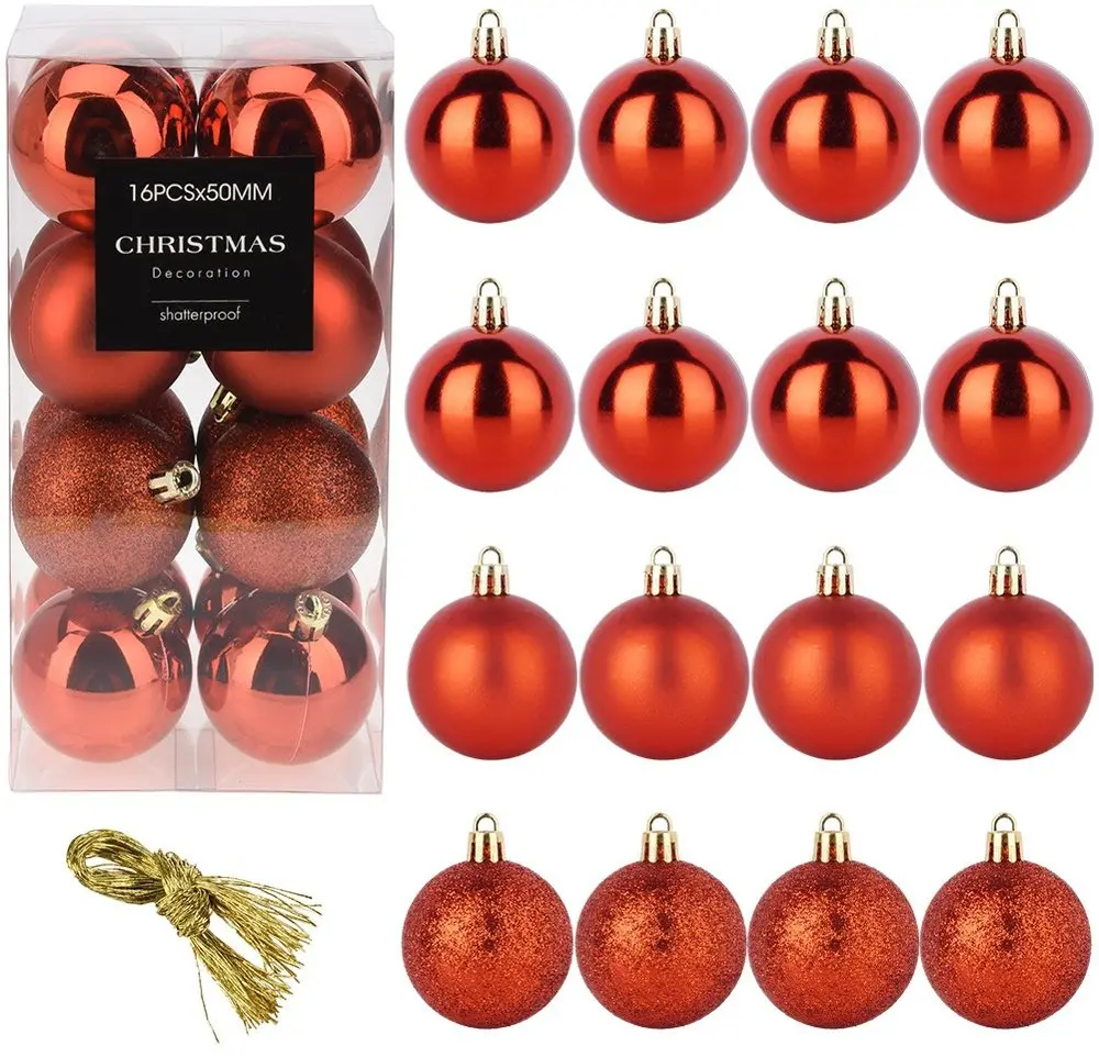 PartyDeco Ziemassvētku eglītes bumbas, 5 cm