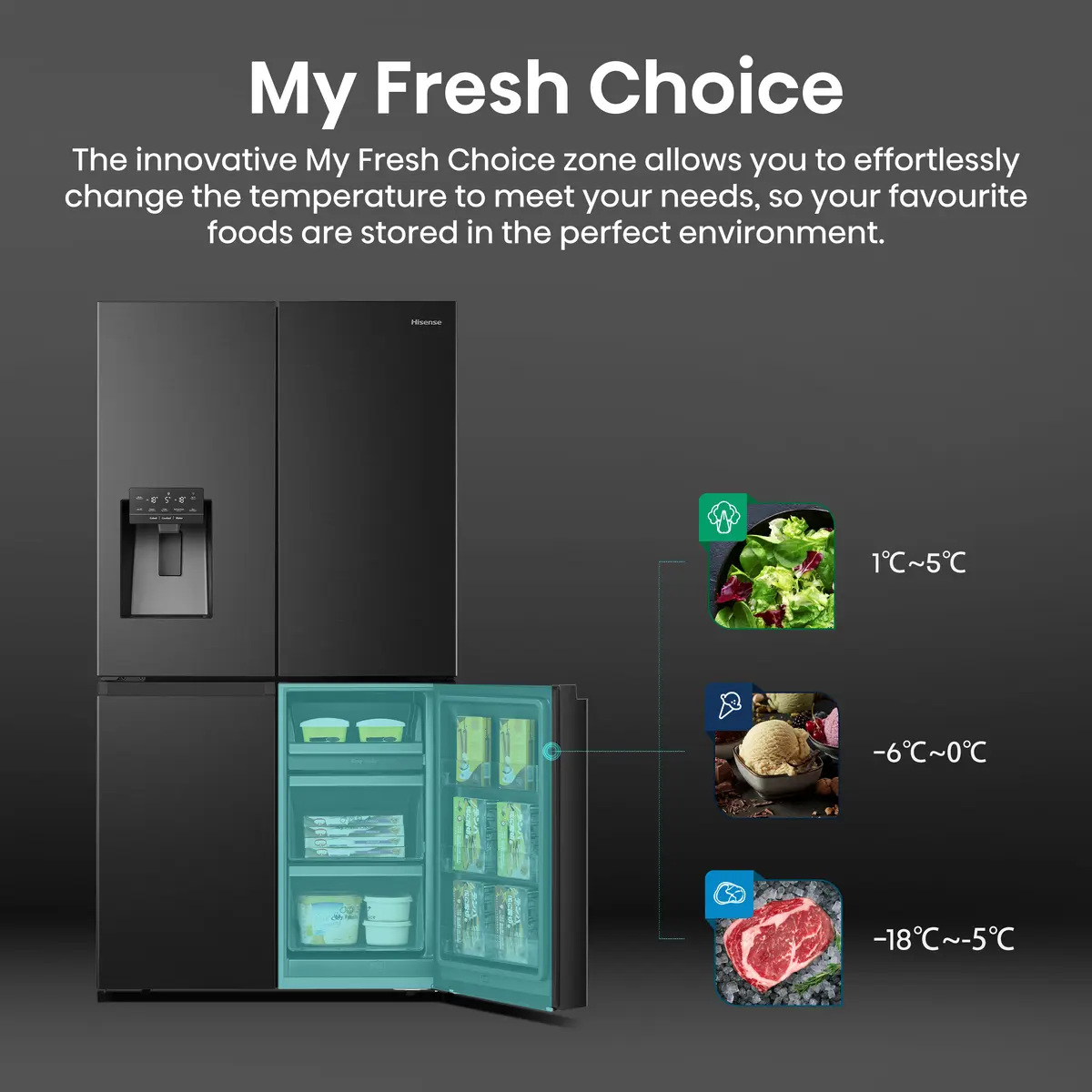 HISENSE RQ760N4SBFE Fridge - Black Photo 15