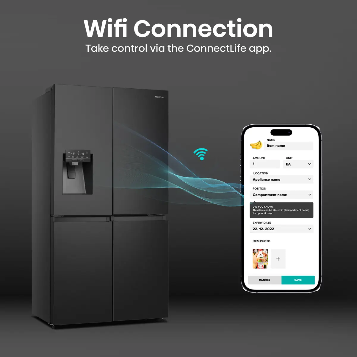 HISENSE RQ760N4SBFE Fridge - Black Photo 16