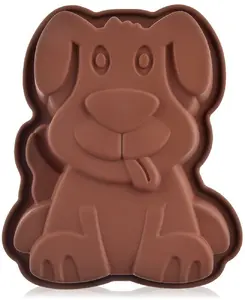Slowmoose silikona cepšanas forma suns brūna