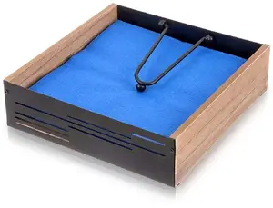 NAVA Loft Line Napkin Holder with Weight Black Metal