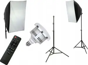 Xrec 5-in-1 Studio Lighting Kit with 200W LED Lamp, Softbox 50x70cm, and 230cm Tripod