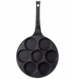 Lumarko Orion Grande 27 cm granīta nepiedegošā panna olām ar 7 nodalījumiem