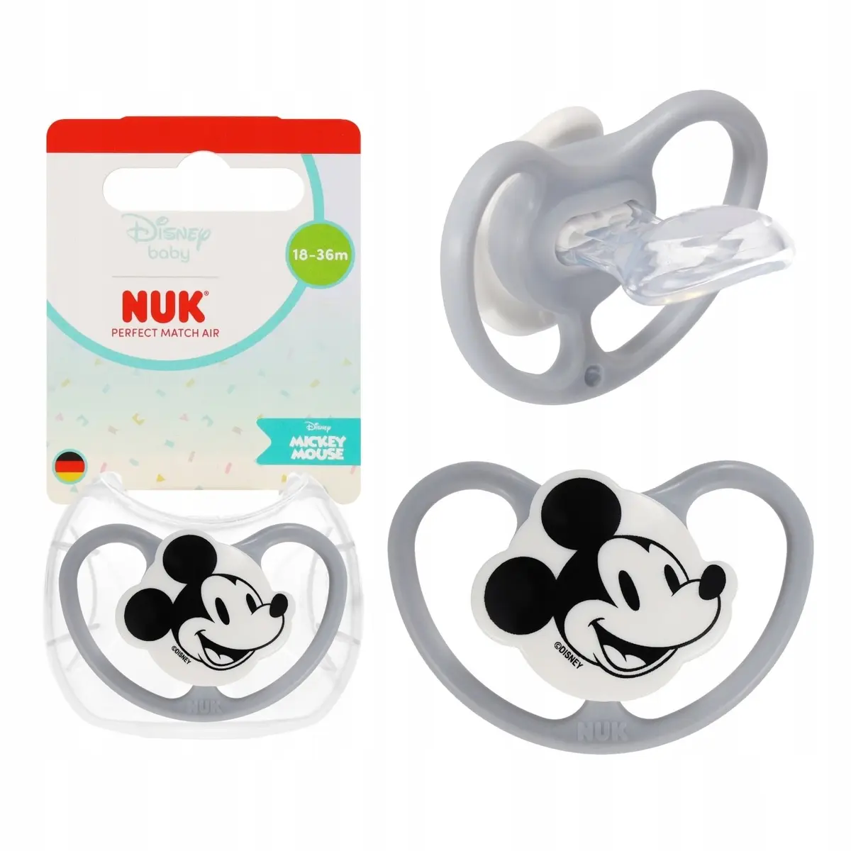Nuk Space silikona knupītis 3AIR Mickey