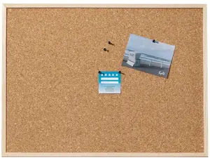 Dahle Cork Notice Board 90x60 cm with 15 mm Wooden Frame