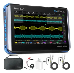 Fnirsi DPOS350P 4-in-1 planšetdatora osciloskops, 350 MHz, 2 kanāli, 1 GS/s, spektra analizators un DDS ģenerators