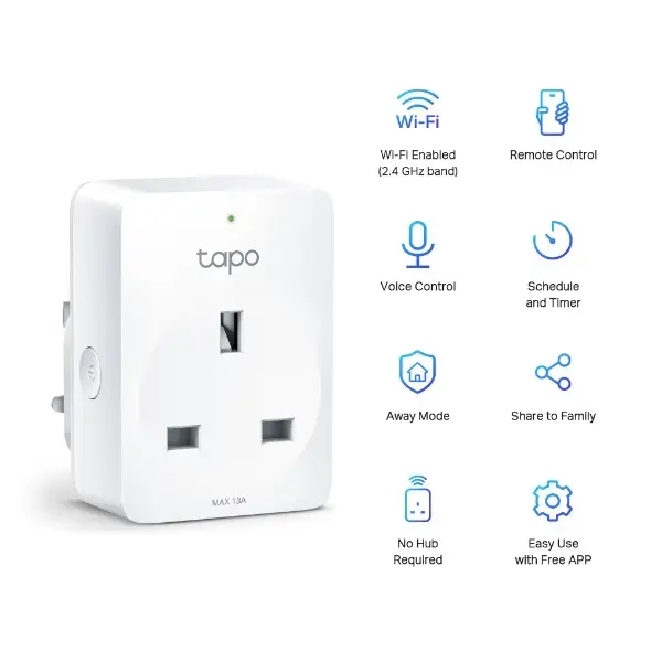 Умная Wi-Fi розетка Tapo P100 (комплект из 2 шт.) Photo 8