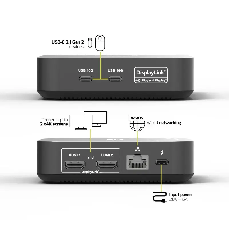 Port Designs PORT Connect USB-C Docking Station | 2x 4K | 85W Photo 10