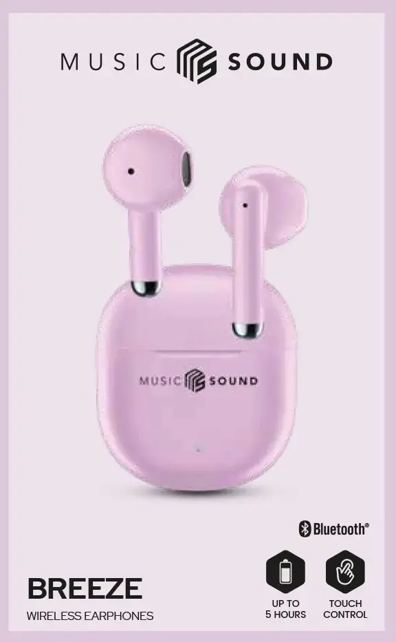 Cellularline Music Sound Breeze TWS austiņas - Rozā Photo 2