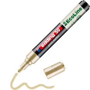 Edding 50 EcoLine Permanent Marker, Gold, 2 mm Stroke Width