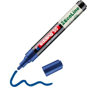 Edding 50 EcoLine Permanent Marker, Blue, 2 mm Stroke Width