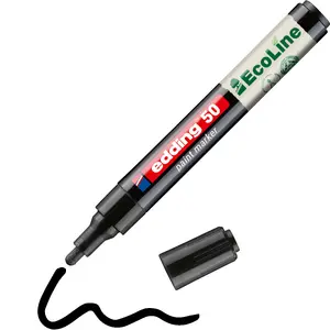 Перманентный маркер Edding 50 EcoLine, черный, 2 мм