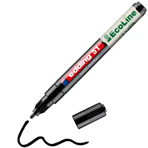 Перманентный маркер Edding 51 EcoLine, черный, 1 мм