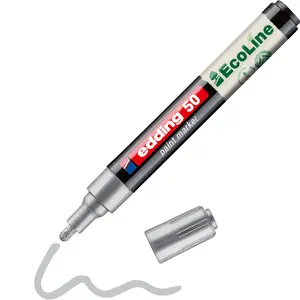 Перманентный маркер Edding 50 EcoLine, серебряный, ширина линии 2 мм