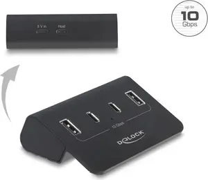 Delock 64259 USB 10 Gbps centrmezgls ar 2 USB Type-C un 2 USB Type-A pieslēgvietām