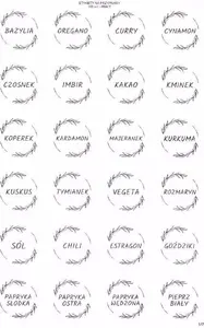 LearnHow Spice Labels, White, 40mm, 168 Pieces