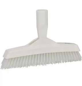 Vikan Grout Brush, White, Polyester and Stainless Steel