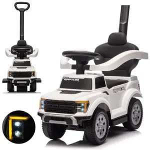 Детская каталка Milly Mally Ford F-150 3 в 1 с ручкой, белая