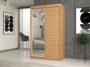 Шкаф Topeshop IGA 120 ART A/C с 2 дверцами и 7 полками, дуб