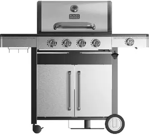 Ambiance Black+Decker BXOG16550E gāzes grils ar 4 galvenajiem degļiem 3.6 kW un 1 sānu degli 2.1 kW